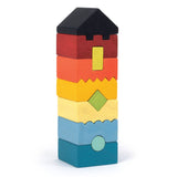 Wooden Colorful Stacking Tower