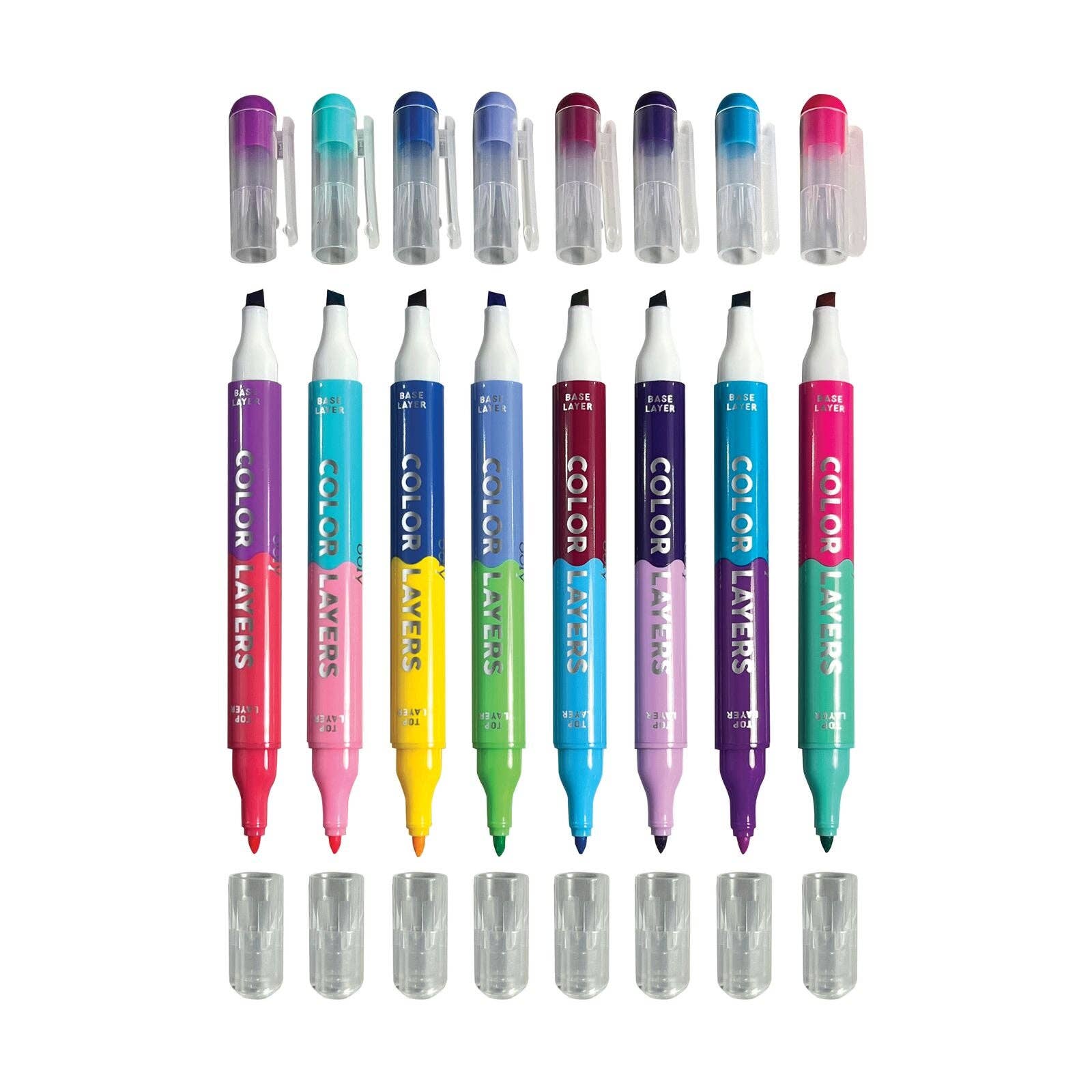 Color Layers Double-Ended Layering Markers- Set of 8 - Toy Polloi