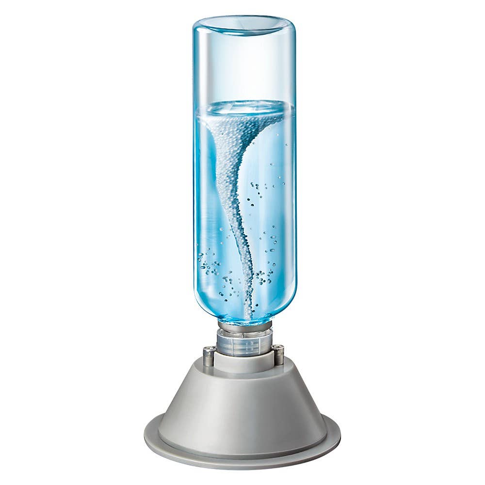 KidzLabs Tornado Maker STEAM science kit by The Toy Network showing a colorful tornado in a clear plastic container with educational materials.