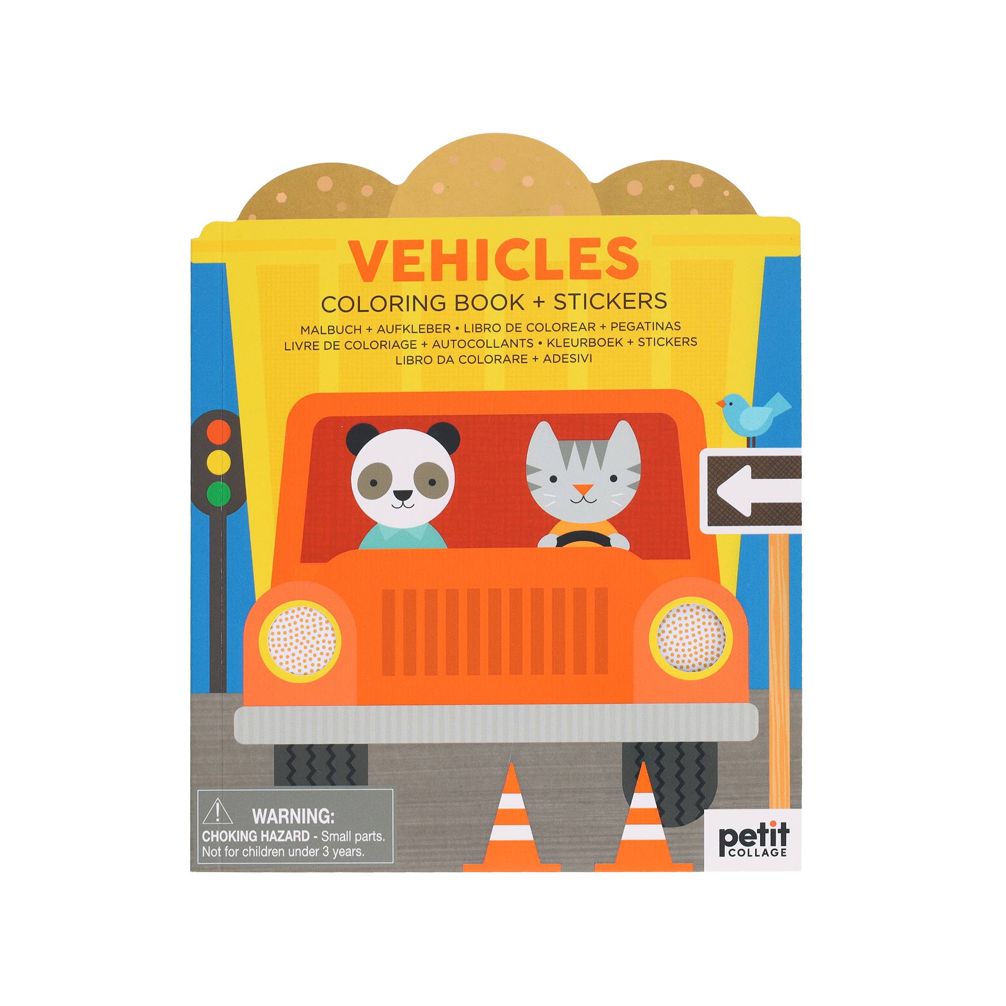 Coloring Book with Stickers: Vehicles - Toy Polloi