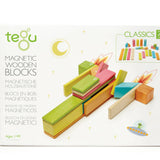 Tegu 24 Piece Magnetic Wooden Block Set: Tints - Toy Polloi