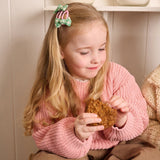 Green Gingham Hair Clips