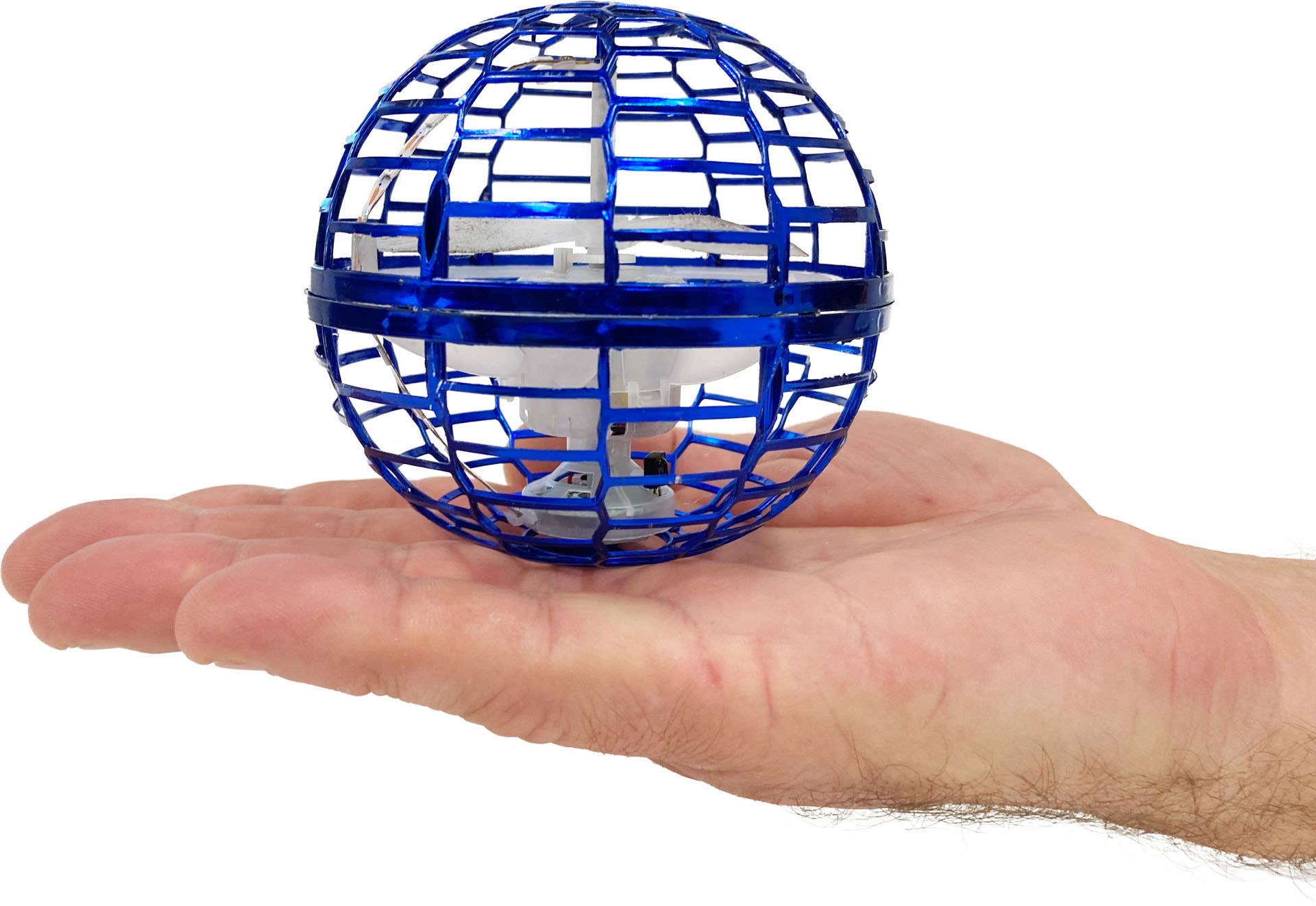 Colorful RC Aerosphere Flying Orb toy by HQ Kites & Designs, with a spherical shape and vibrant patterns for outdoor play.