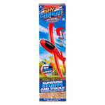 Outdoor stunt flyer sky glider by The Toy Network soaring through the sky with colorful wings in open outdoor space