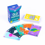Old Mermaid Card Game from Professor Puzzle USA, Inc., featuring colorful illustrated mermaid cards for fun game play.