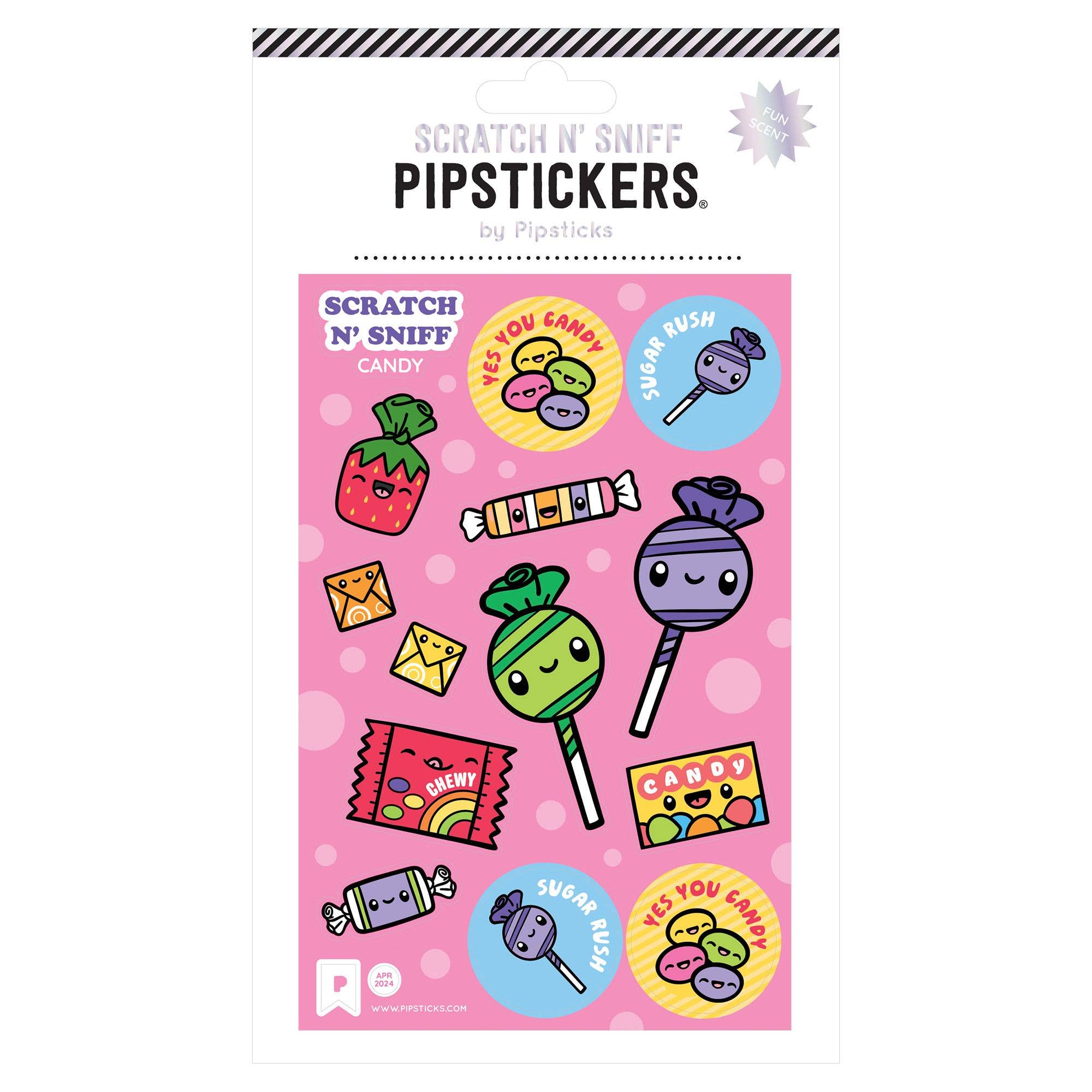 Pipsticks Sugar Rush Scratch 'n Sniff Stickers - Toy Polloi
