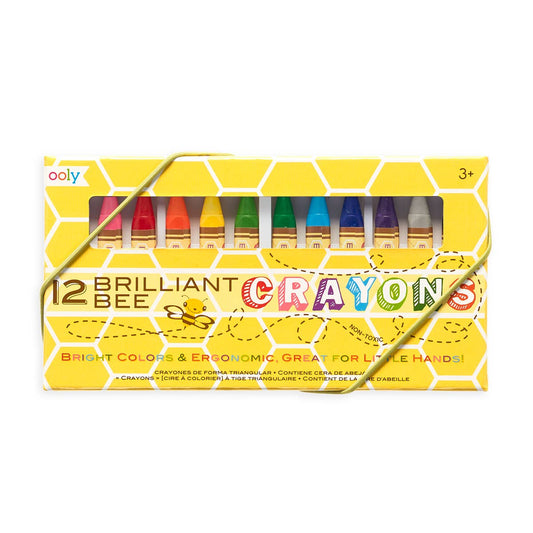 Brilliant Bee Crayons- Set of 12 - Toy Polloi