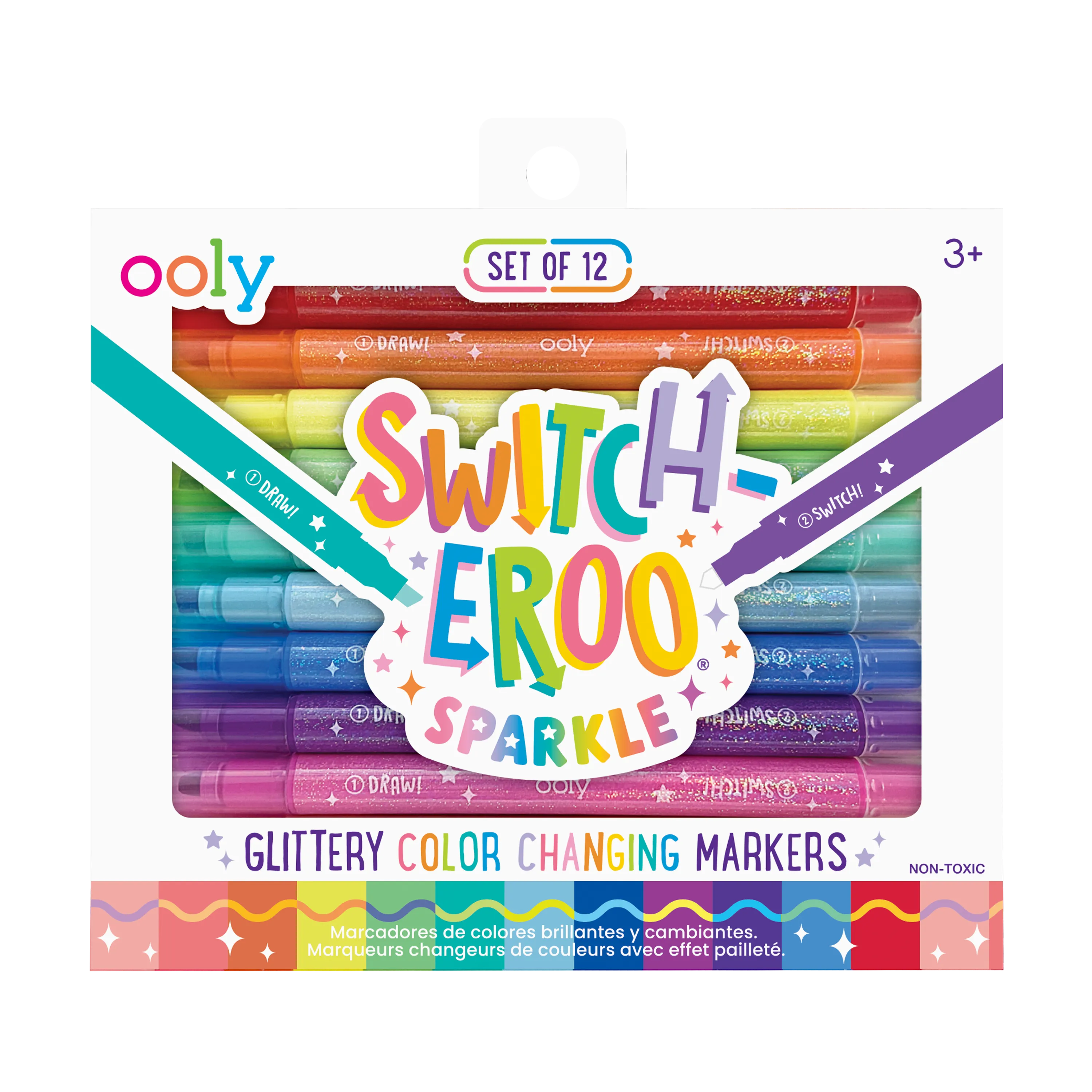 Ooly Switch-Eroo Glitter Color Changing Markers - Toy Polloi