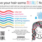 Shimmery Metallic Hair Color Gel Sticks - Toy Polloi