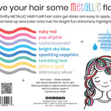 Shimmery Metallic Hair Color Gel Sticks - Toy Polloi