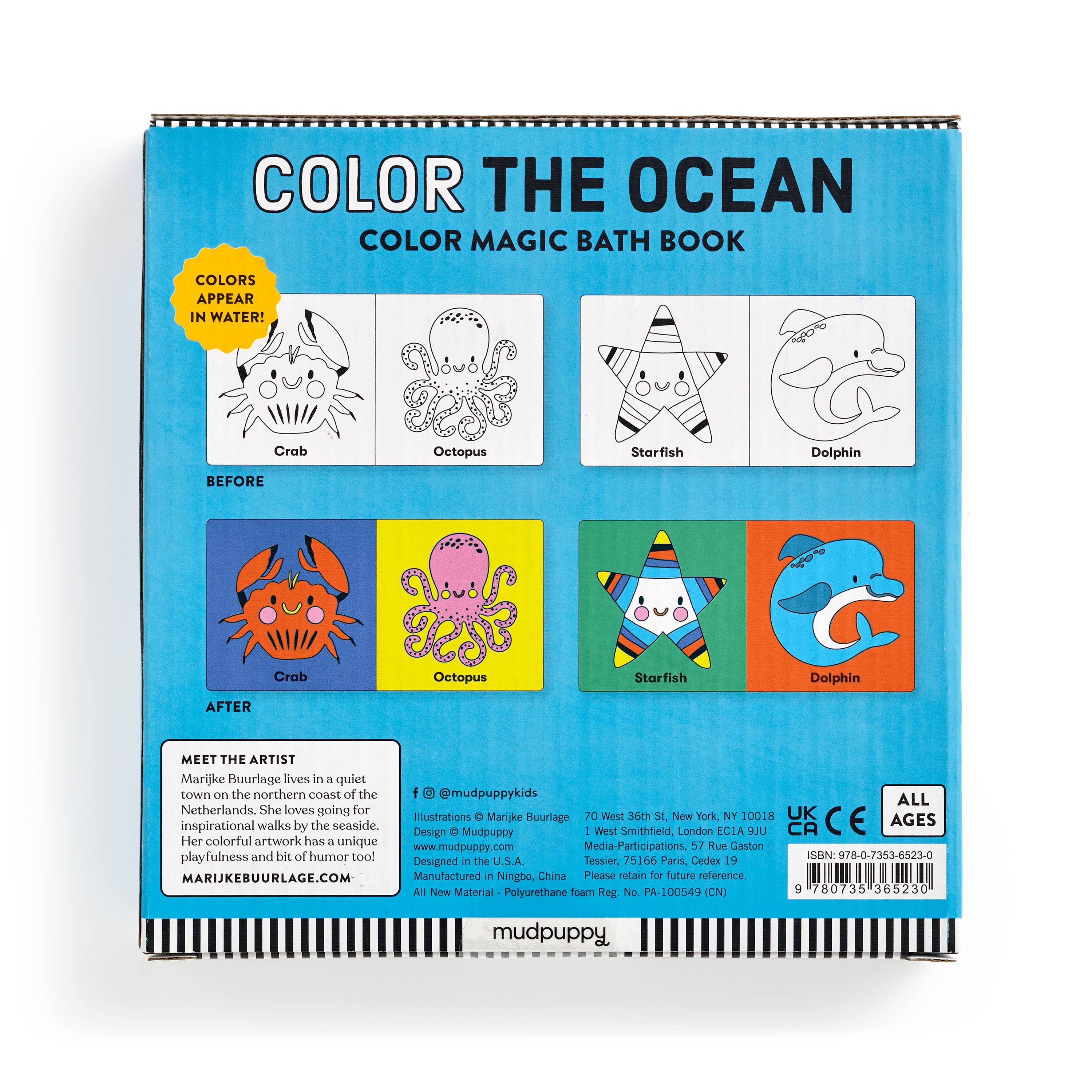 Color the Ocean Color Magic Bath Book - Toy Polloi