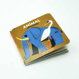 BabyLink Animal Opposites Board Book by Simon & Schuster showing colorful animal illustrations for early learning.