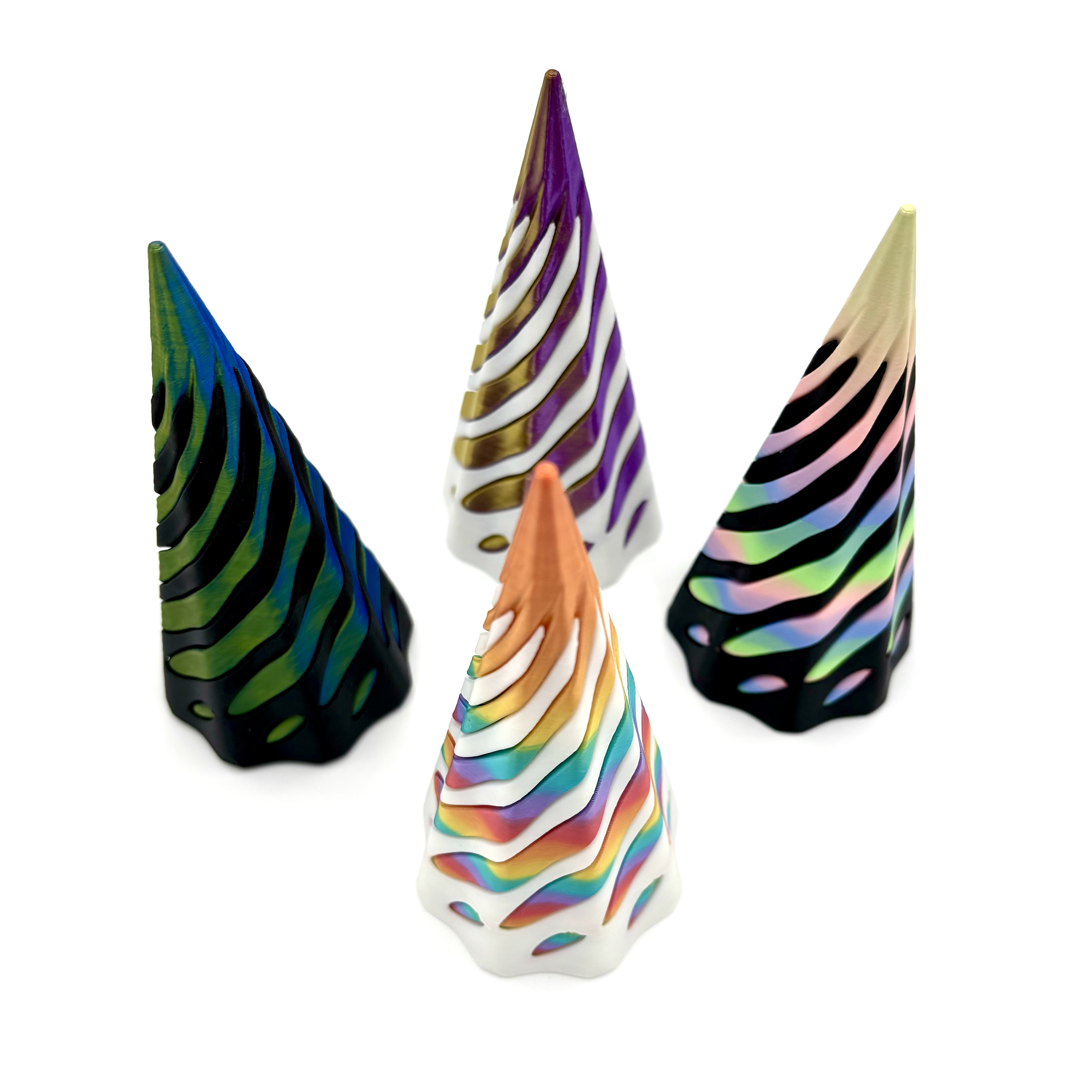12-pack multicolored pyegames Twidget twist fidget toys arranged in a row, showing vibrant colors and flexible design.
