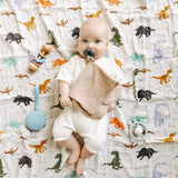 Dinosaurs Organic Muslin Swaddle Blanket