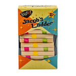 Toysmith Neato! Classics Jacob's Ladder fidget toy with colorful wooden blocks and rope, designed for stress relief and entertainment.