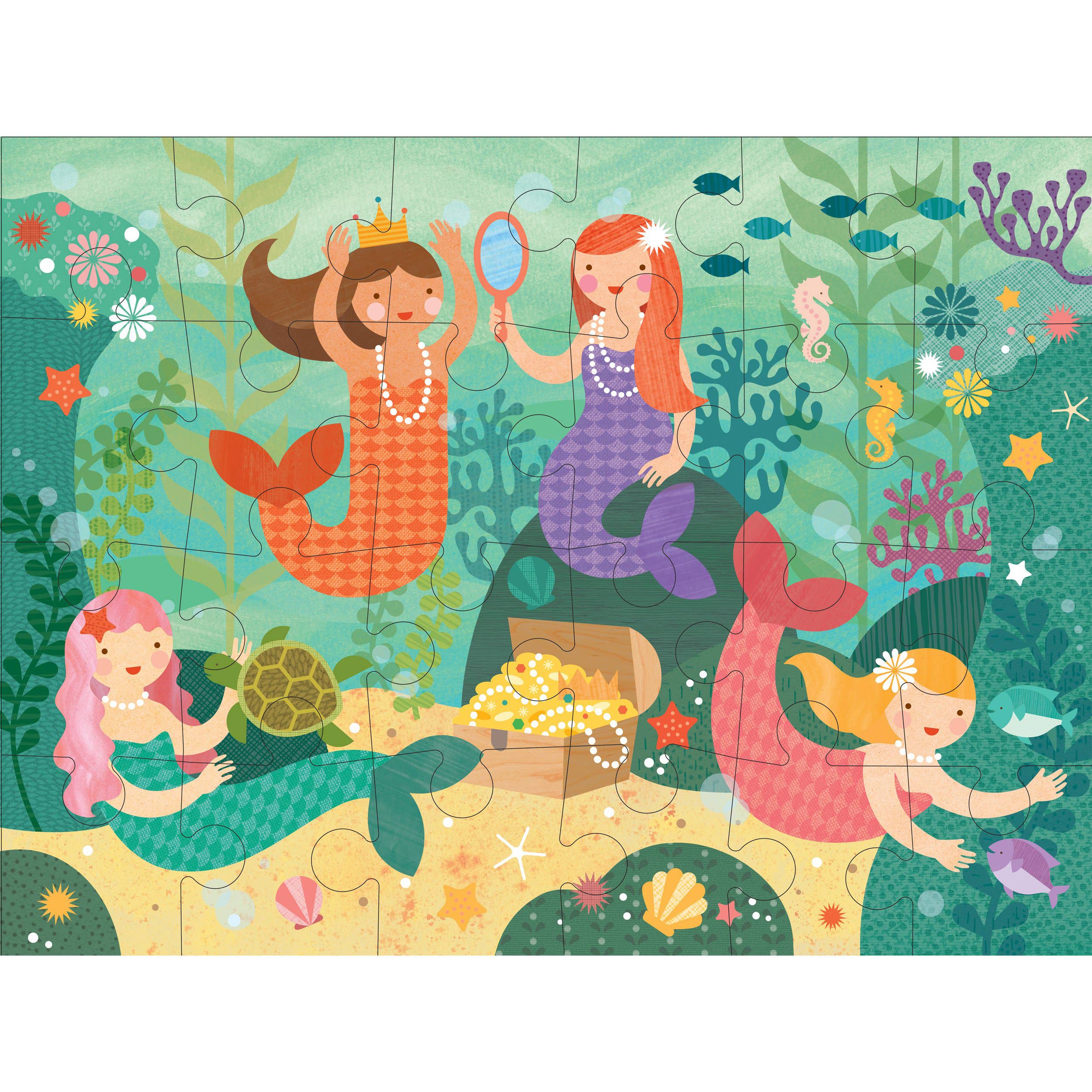 Mermaid Friends 24-Piece Floor Puzzle - Toy Polloi