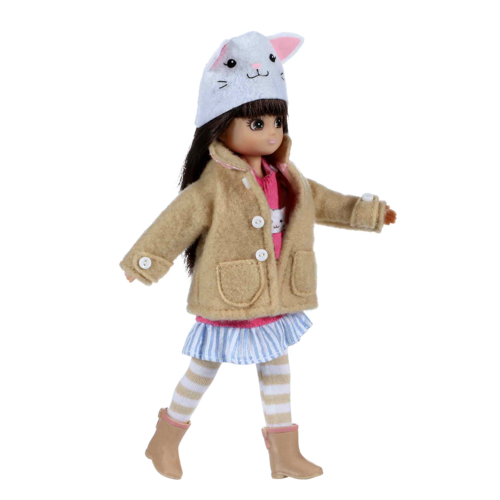 Lottie Doll Pandora's Box doll with detailed costume and accessories, showcasing a whimsical and expressive doll design.