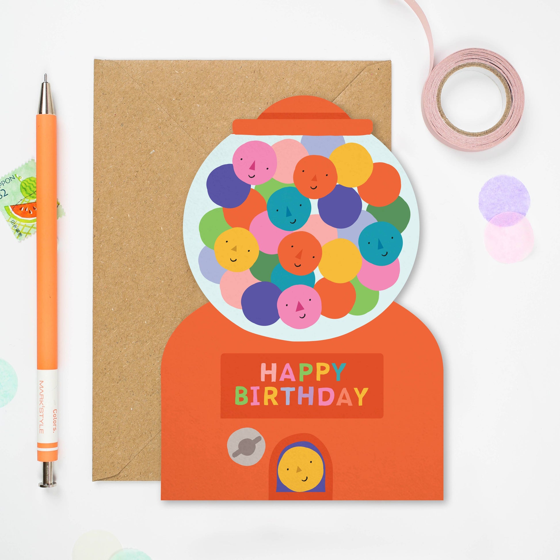 Gumball Machine Birthday Card