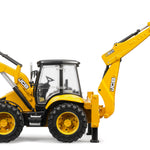 Bruder JCB 5CX backhoe loader toy vehicle with detailed design and realistic features, suitable for children’s play.