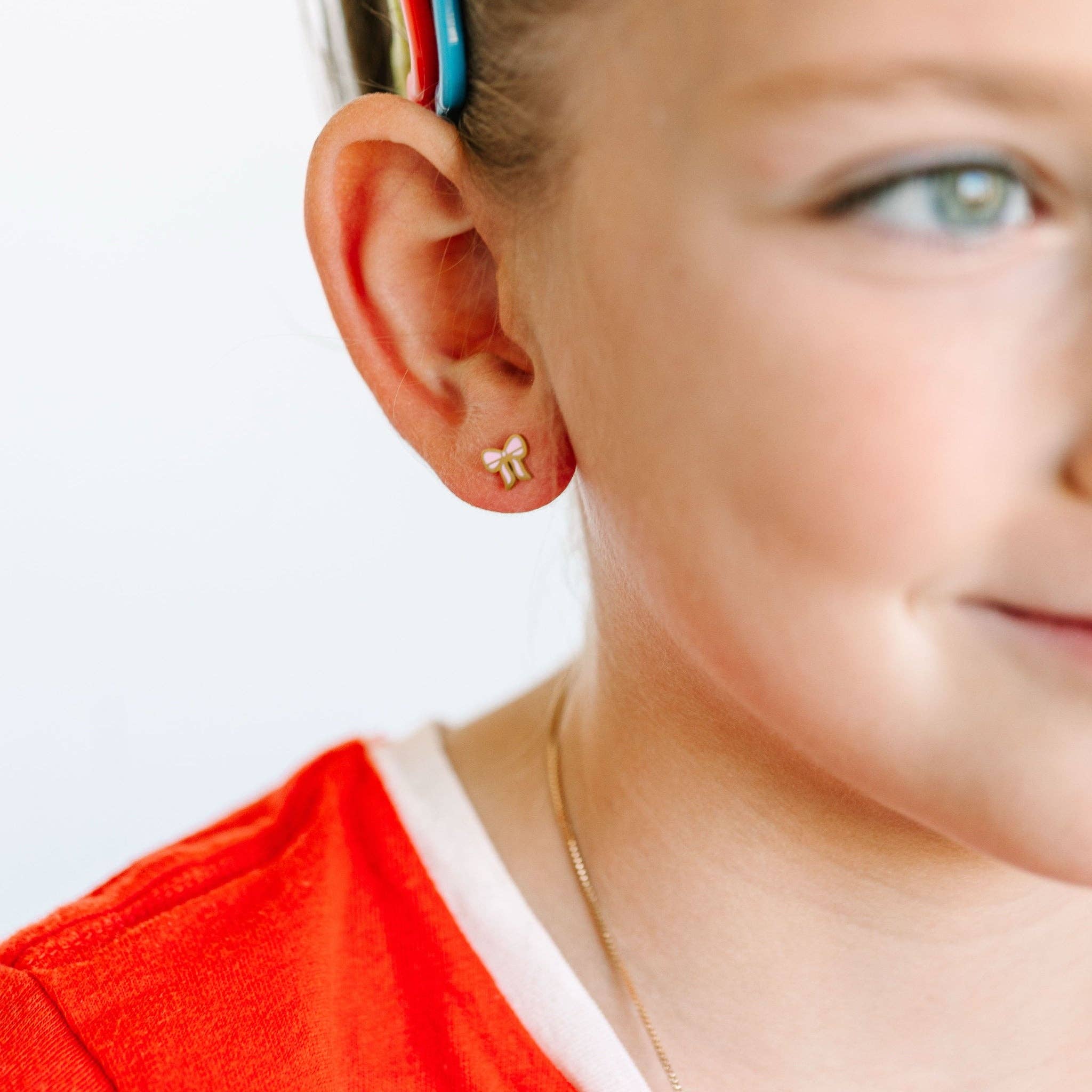 Pink Bow Earrings - Toy Polloi