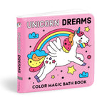 Baby Unicorn Dreams Color Magic Bath Book by Mudpuppy with colorful unicorn illustrations and waterproof pages for bath time fun.