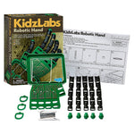 KidzLabs Robotic Hand Kit for kids, part of the STEAM educational toys by The Toy Network, showing assembled robotic hand model.