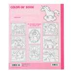 Color-in' book featuring enchanting unicorn illustrations by OOLY, perfect for arts and crafts activity.