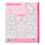 Color-in' book featuring enchanting unicorn illustrations by OOLY, perfect for arts and crafts activity.