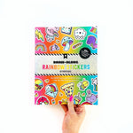 Draw-Along Rainbow Sticker Book by Pipsticks featuring colorful stickers and illustrations for creative fun
