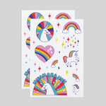 Rainbow Unicorns Tattoo Sheet - Toy Polloi