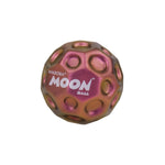 Waboba Metallic Moon outdoor ball in red, shiny metallic finish, designed for outdoor play and bouncing fun.