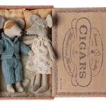 Mum and Dad Mice in Cigar Box