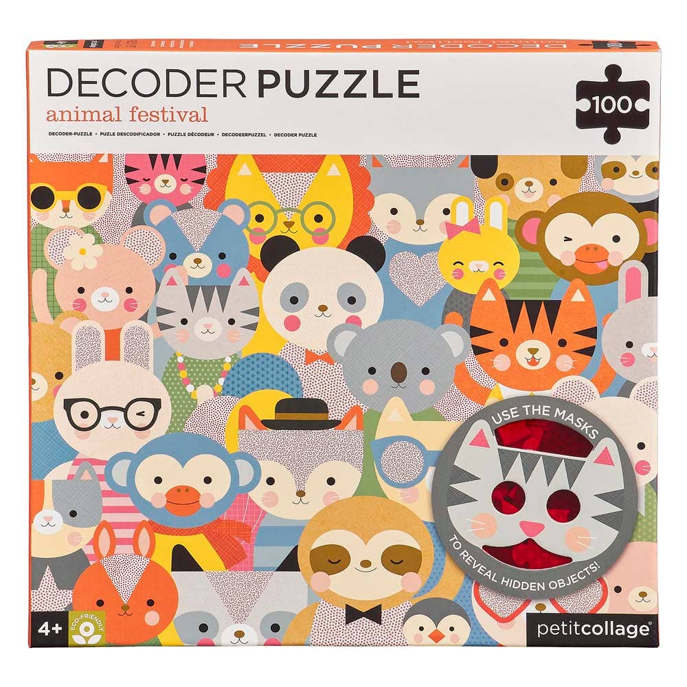 Animal Festival 100-Piece Decoder Puzzle - Toy Polloi