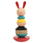 Colorful Wooden Rabbit Stacker Toy 